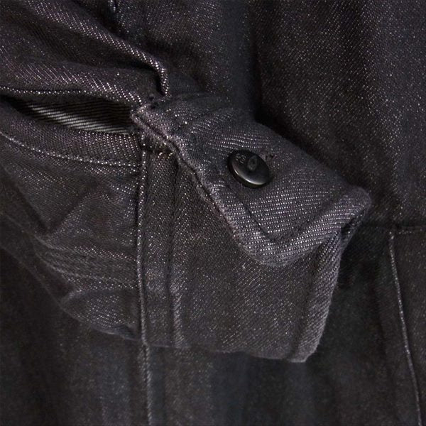 STUSSY ステューシー ロゴ刺繍 フルジップ デニム フーディ パーカー ジャケット ブラック系 S【中古】