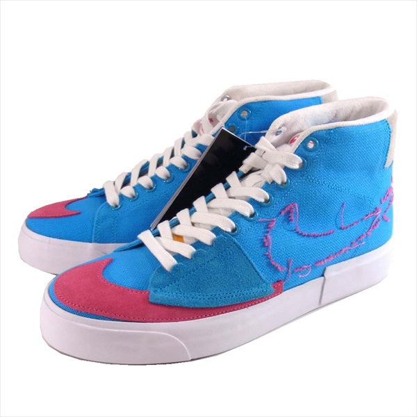 NIKE ナイキ CI3833-400 エスビー SB BLAZER MID EDGE ブレーザーミッド エッジ ハイカット スニーカー 水色×ピンク 26㎝【新古品】【未使用】【中古】