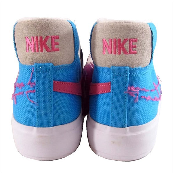 NIKE ナイキ CI3833-400 エスビー SB BLAZER MID EDGE ブレーザーミッド エッジ ハイカット スニーカー 水色×ピンク 26㎝【新古品】【未使用】【中古】