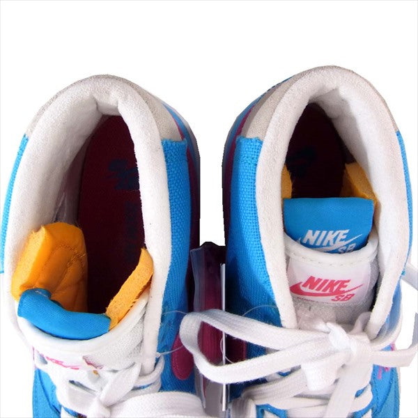 NIKE ナイキ CI3833-400 エスビー SB BLAZER MID EDGE ブレーザーミッド エッジ ハイカット スニーカー 水色×ピンク 26㎝【新古品】【未使用】【中古】