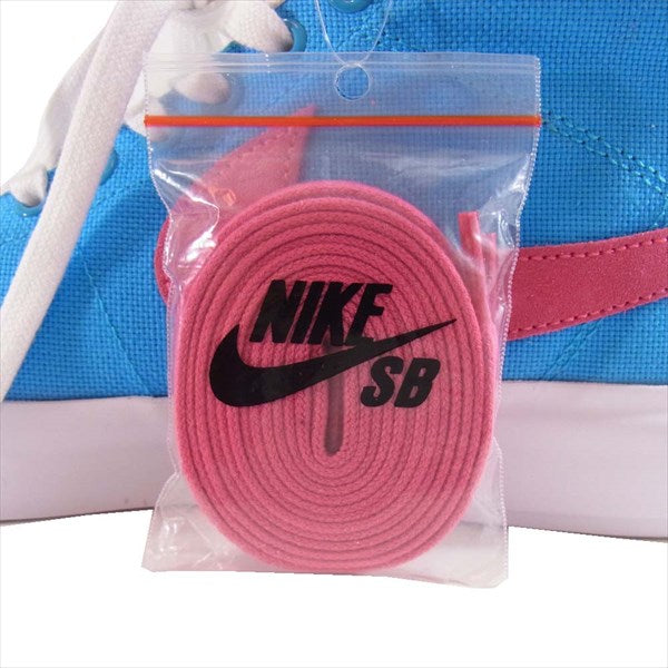 NIKE ナイキ CI3833-400 エスビー SB BLAZER MID EDGE ブレーザーミッド エッジ ハイカット スニーカー 水色×ピンク 26㎝【新古品】【未使用】【中古】