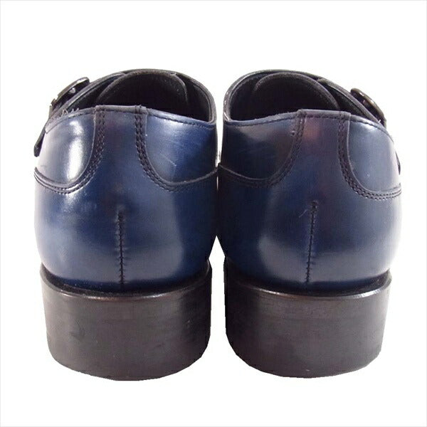 REGAL リーガル 14GR ダブルモンク レザー シューズ ネイビー系 23 1/2【美品】【中古】