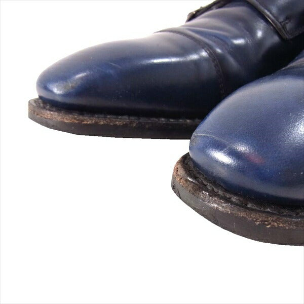 REGAL リーガル 14GR ダブルモンク レザー シューズ ネイビー系 23 1/2【美品】【中古】