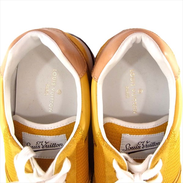 LOUIS VUITTON ルイ・ヴィトン 1A2DDD GO1116 イタリア製 スエード スニーカー イエロー系 5【中古】