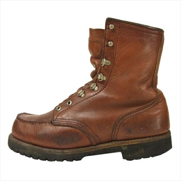 RED WING レッドウィング 855 犬タグ アイリッシュセッター アメリカ製 レザー ブーツ ブラウン系 7EE【中古】