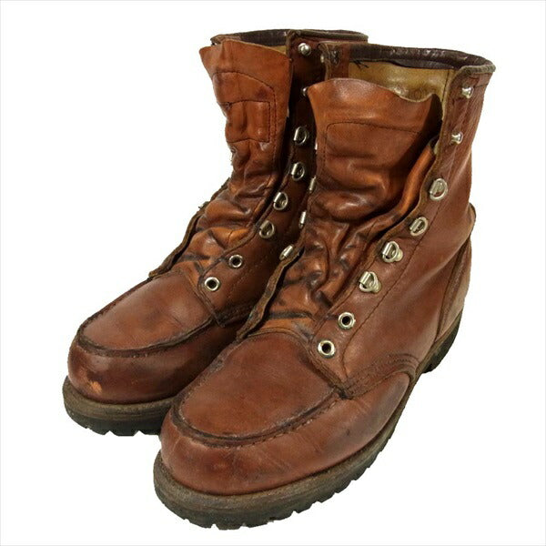 RED WING レッドウィング 855 犬タグ アイリッシュセッター アメリカ製 レザー ブーツ ブラウン系 7EE【中古】