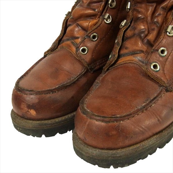 RED WING レッドウィング 855 犬タグ アイリッシュセッター アメリカ製 レザー ブーツ ブラウン系 7EE【中古】