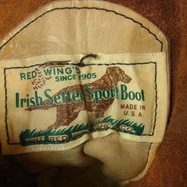 RED WING レッドウィング 855 犬タグ アイリッシュセッター アメリカ製 レザー ブーツ ブラウン系 7EE【中古】