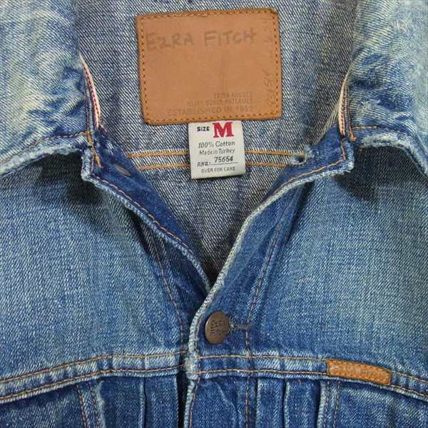 エズラフィッチ デニムジャケット コットン 胸ポケット デニム ジャケット インディゴブルー系 M【中古】