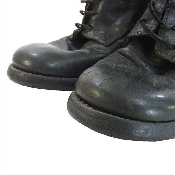 GUIDI グイディ レザー レースアップ ヒールブーツ レディース ブーツ 37【中古】
