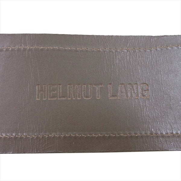 HELMUT LANG ヘルムートラング TWO BUCKLE BELT 羊革 トゥー バックル レディース ベルト ダークブラウン系 P【新古品】【未使用】【中古】