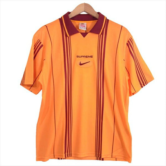 Supreme シュプリーム ナイキ NIKE 20AW Stripe Jewel Soccer Jersey ストライプ ジュエル サッカー ジャージー シャツ オレンジ系 M【新古品】【未使用】【中古】
