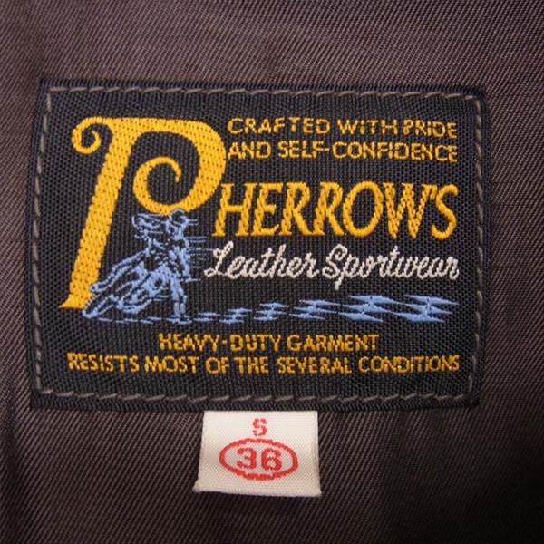 Pherrow's フェローズ ホースハイド レザー 茶芯 モーターサイクル レザー ジャケット ブラウン系 36【美品】【中古】