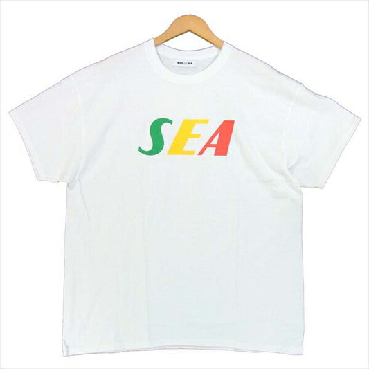 ウィンダンシー WDS-20S2-CS-05 SEA TRICOLOR TEE トリコロール プリント Tシャツ 白系 XL【新古品】【未使用】【中古】