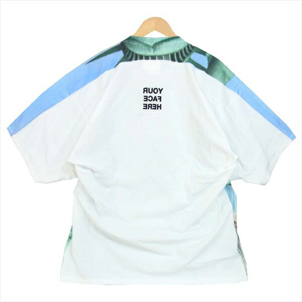 ダブレット 20SS FACEOUT TOURIST T-SHIRT 自由の女神 フォト プリント 水色系 L【新古品】【未使用】【中古】