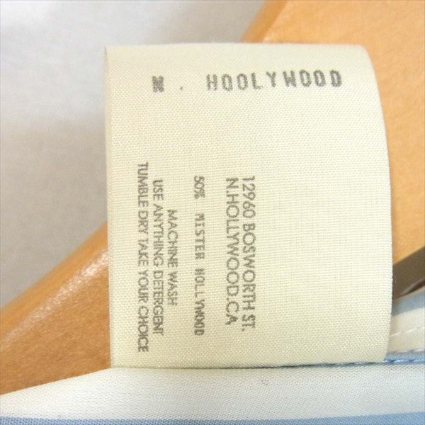 N.HOOLYWOOD エヌハリウッド 20AW ビッグ シルエット ストライプ 長袖シャツ 水色系 44【新古品】【未使用】【中古】