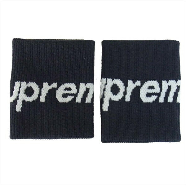 Supreme シュプリーム × ナイキ NIKE 19SS NBA Wristband リスト バンド リストバンド ロゴ ブラック系 Free【美品】【中古】