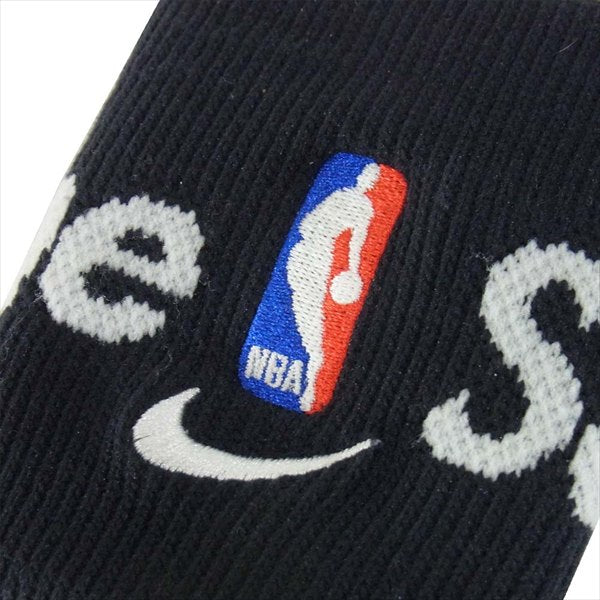 Supreme シュプリーム × ナイキ NIKE 19SS NBA Wristband リスト バンド リストバンド ロゴ ブラック系 Free【美品】【中古】