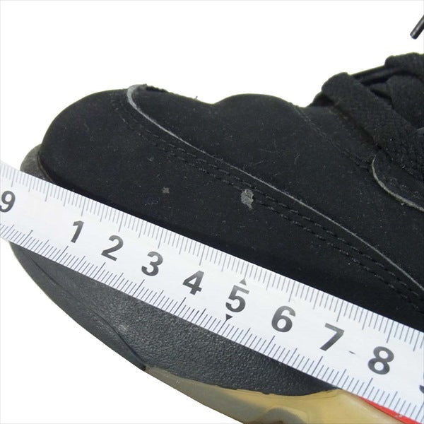 Supreme シュプリーム × ナイキ NIKE 15AW 824371-001 AIR JORDAN 5 RETRO エアジョーダン スニーカー Black/White-Varsity red US9【中古】