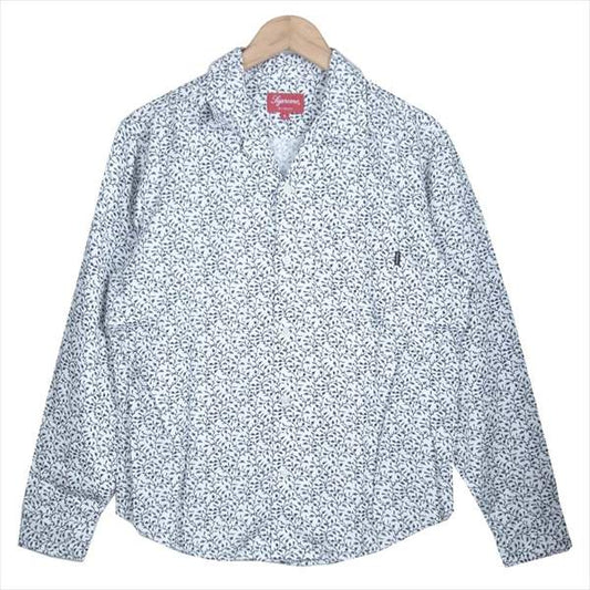 Supreme シュプリーム 19SS Vine Rayon Shirt 総柄 レーヨン シャツ 長袖シャツ 白 S【新古品】【未使用】【中古】