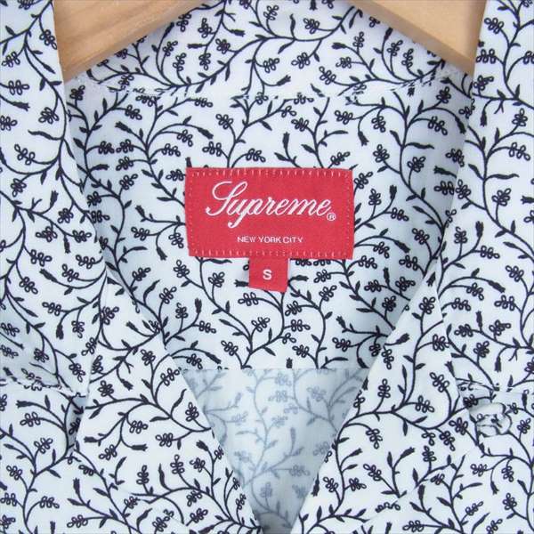 Supreme シュプリーム 19SS Vine Rayon Shirt 総柄 レーヨン シャツ 長袖シャツ 白 S【新古品】【未使用】【中古】