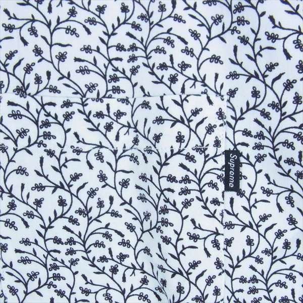 Supreme シュプリーム 19SS Vine Rayon Shirt 総柄 レーヨン シャツ 長袖シャツ 白 S【新古品】【未使用】【中古】