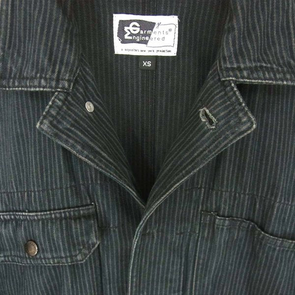 Engineered Garments エンジニアードガーメンツ ピンストライプ コットン US メカニック コート ブラック系 XS【中古】
