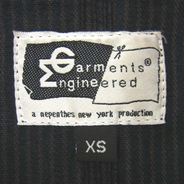 Engineered Garments エンジニアードガーメンツ ピンストライプ コットン US メカニック コート ブラック系 XS【中古】