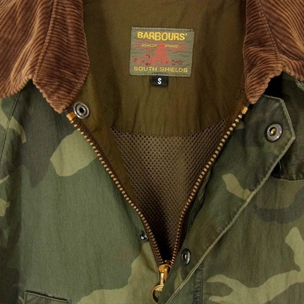 Barbour バブアー 1401004 SOUTH SHIELD カモフラ ビデイル コットンナイロンクロス ジャケット カーキ(オリーブグリーン)系 S【中古】