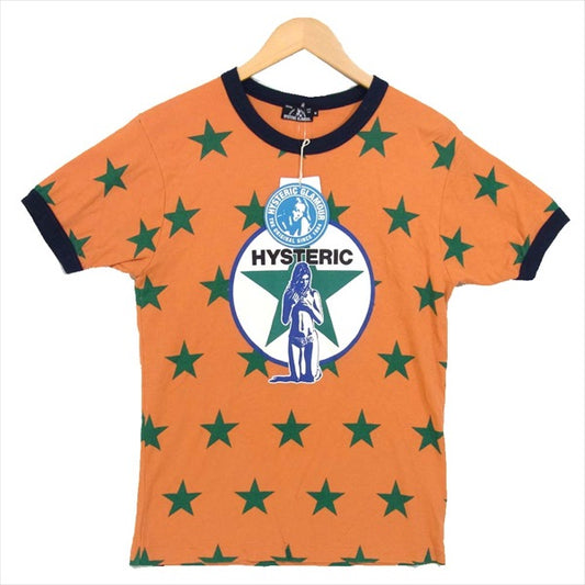 HYSTERIC GLAMOUR ヒステリックグラマー 02202CT20 HYS STAR 半袖Tシャツ プリント Tシャツ オレンジ系 M【中古】