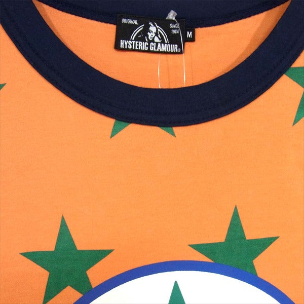 HYSTERIC GLAMOUR ヒステリックグラマー 02202CT20 HYS STAR 半袖Tシャツ プリント Tシャツ オレンジ系 M【中古】
