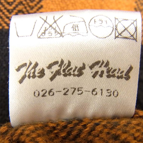 フラットヘッド THE FLAT HEAD コットン チェック ネルシャツ 長袖シャツ ブラウン系 36 【即決】 ブラウン系 36【中古】