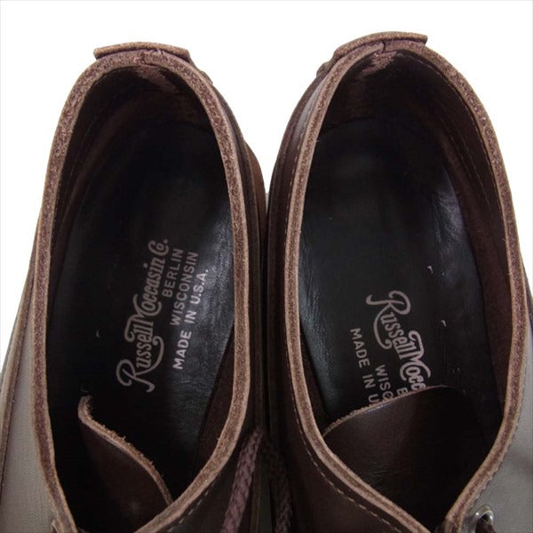 RUSSELL MOCCASIN ラッセルモカシン ディアスキン レザー モカシン ブーツ モカシンブーツ ダークブラウン系 US7【中古】