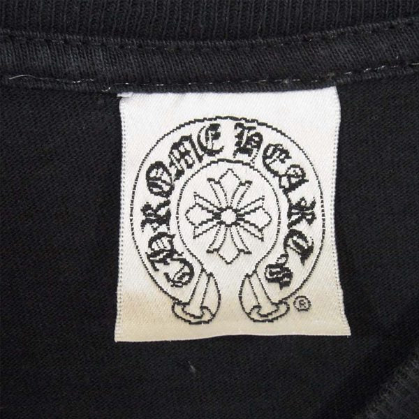 CHROME HEARTS クロムハーツ（原本無） FOTI スカル クロス プリント ポケット 半袖Tシャツ Tシャツ ブラック系 S【中古】