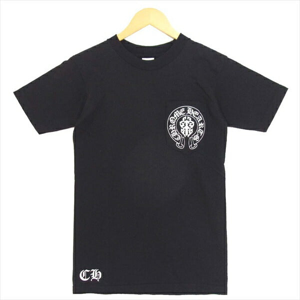 CHROME HEARTS クロムハーツ（原本無） 星条旗 アメリカ国旗 V53 Flag ポケット 半袖Tシャツ Tシャツ ブラック系 S【中古】
