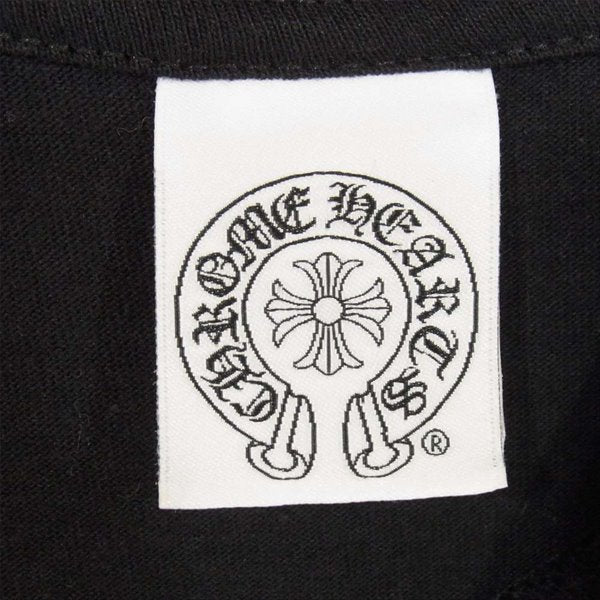 CHROME HEARTS クロムハーツ（原本無） 星条旗 アメリカ国旗 V53 Flag ポケット 半袖Tシャツ Tシャツ ブラック系 S【中古】