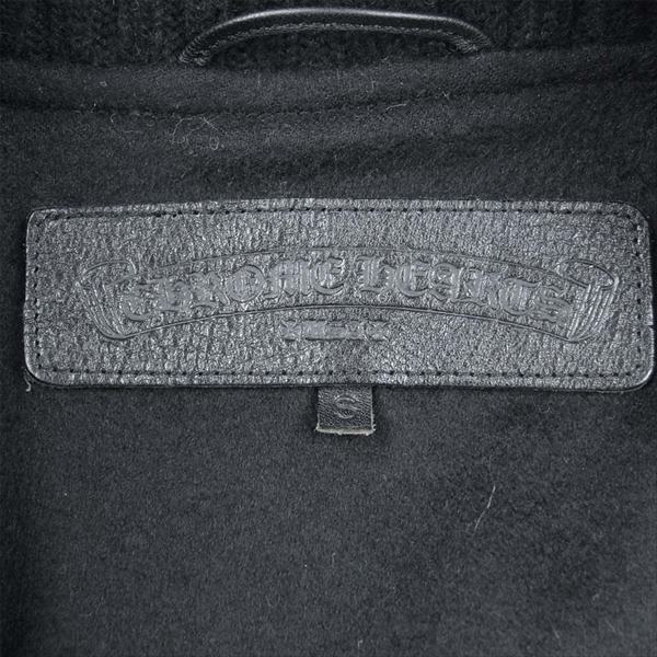 CHROME HEARTS クロムハーツ（原本無） クロスボタン レターマン スタジャン ジャケット ブラック系 S【中古】