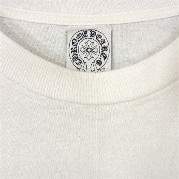 CHROME HEARTS クロムハーツ（原本無） CHプラス ホースシュー バックプリント ポケット クルーネック Tシャツ 白系 M【中古】