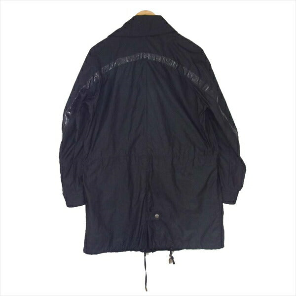 Alexander McQueen アレキサンダーマックイーン 国内正規品 イタリア製 ライダース テープデザイン コート 黒系 40【中古】