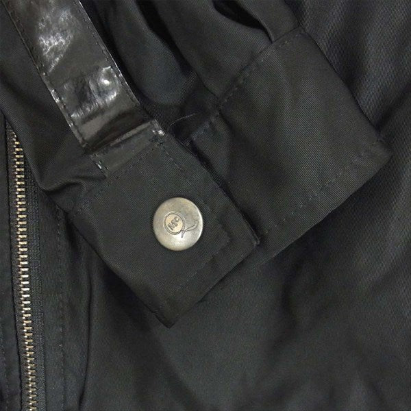 Alexander McQueen アレキサンダーマックイーン 国内正規品 イタリア製 ライダース テープデザイン コート 黒系 40【中古】