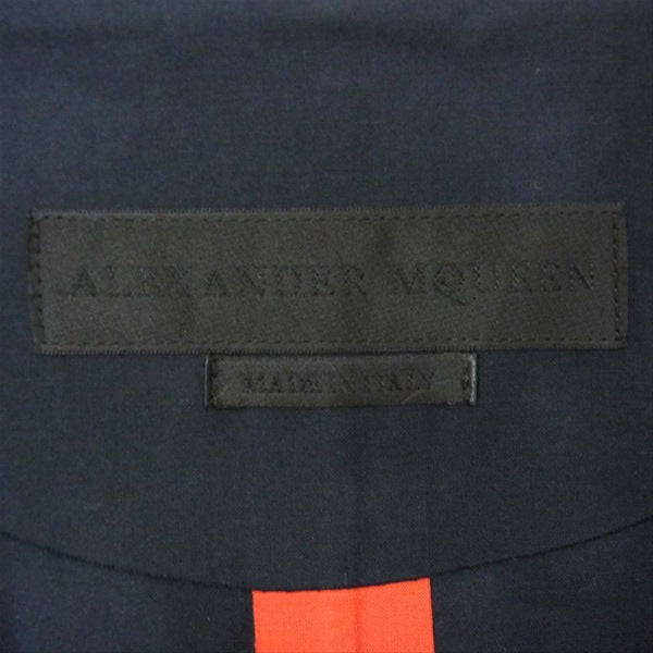 Alexander McQueen アレキサンダーマックイーン 国内正規品 イタリア製 309941 QY558 タイロッケン トレンチ コート 黒系 46【中古】