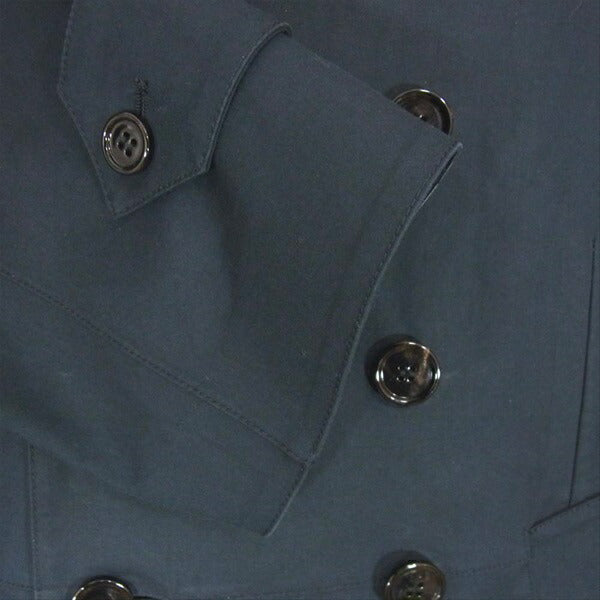 Alexander McQueen アレキサンダーマックイーン 国内正規品 イタリア製 309941 QY558 タイロッケン トレンチ コート 黒系 46【中古】