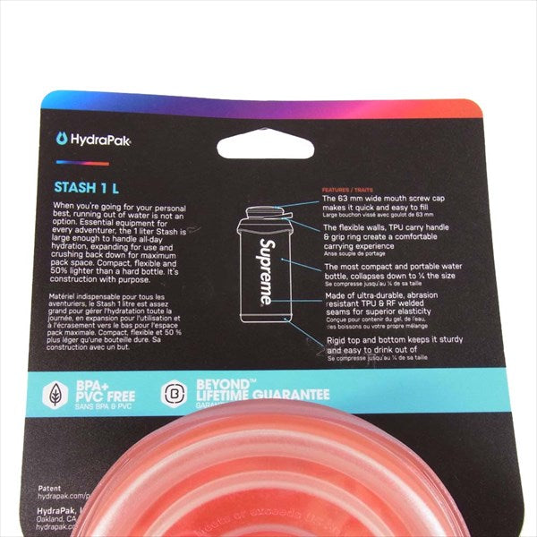 Supreme シュプリーム 20AW HydraPak Stash 1.0L Bottle レッド系【新古品】【未使用】【中古】