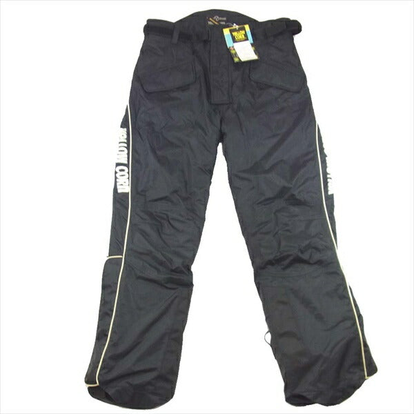 イエローコーン YP-0301 防水 防寒 肉厚 ナイロン サイドライン パンツ ブラック系 LW【美品】【中古】
