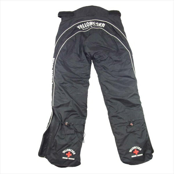 イエローコーン YP-0301 防水 防寒 肉厚 ナイロン サイドライン パンツ ブラック系 LW【美品】【中古】