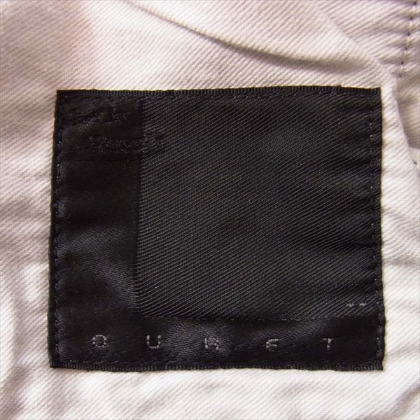 OURET オーレット メンズ 日本製 無地 コットン ストレッチ スリム パンツ グレー系【中古】