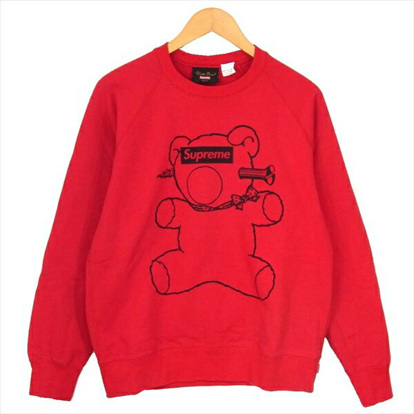 Supreme シュプリーム × アンダーカバー UNDERCOVER 15SS Bear Box Logo Crewneck Sweatshirt ベアー スウェット レッド系【中古】