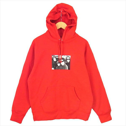 Supreme シュプリーム 19AW The Velvet Under ground Hooded Sweatshirt ヴェルベットアンダーグラウンド フーデッド スウェット パーカー レッド系【美品】【中古】
