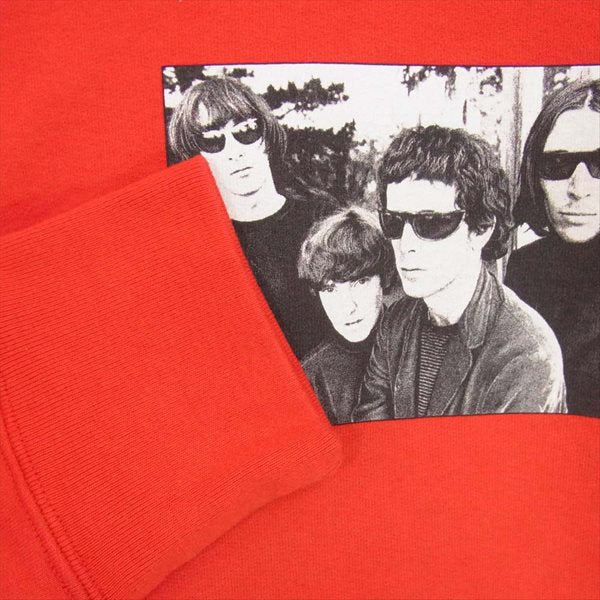 Supreme シュプリーム 19AW The Velvet Under ground Hooded Sweatshirt ヴェルベットアンダーグラウンド フーデッド スウェット パーカー レッド系【美品】【中古】