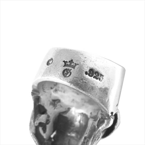GABOR ガボール ギャラ付 ラージ スカル ウィズ ジョー 顎付き リング シルバー 約18号【中古】